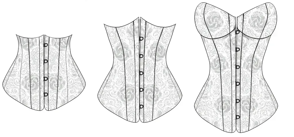 gotycki-czarny-gorset-pas-modelujacy-underbust