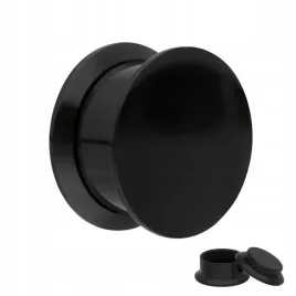 plug-akrylowy-piercing-do-ucha-odkrecany-pelny-lekki-czarny-12mm