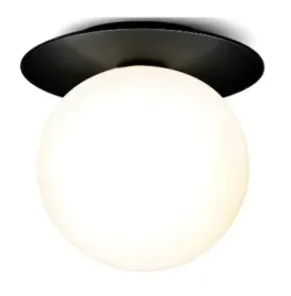 mleczna-kula-plafon-18cm-czarny