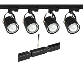 4-lampy-3fazowe-e27-czarne-szyna-2-x-1-metr-lacznik-zasilanie-srodkowe