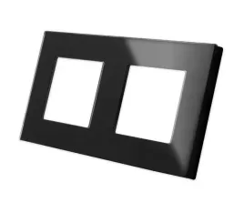 ramka-szklana-do-gniazd-podwojna-czarna