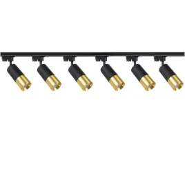 6x-reflektor-czarno-zloty-gu10-jednofazowy-szyna-2m-do-biura-mieszkania