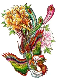 tatuaz-realistyczny-tymczasowy-zmywalny-paw-ptak