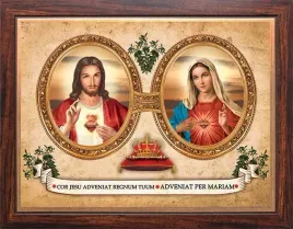 obraz-serce-jezusa-i-serce-maryi-rama-ze-zlotym-paskiem-50-cm-x-70-cm