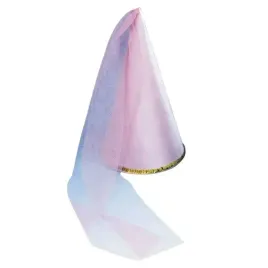 czapka-ksiezniczki-rozowa-z-welonem-cekiny-zlote-bajka