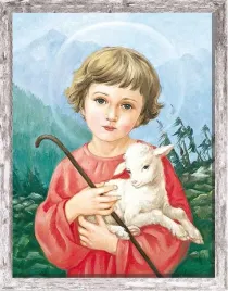 obraz-jezus-z-barankiem-rama-szara-z-przetarciami-50-cm-x-70-cm