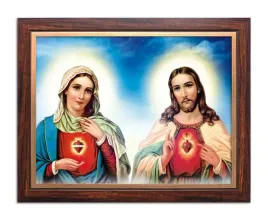 obraz-serce-maryi-i-serce-jezusa-rama-ze-zlotym-paskiem-30-cm-x-40-cm