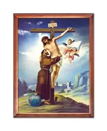 sw-franciszek-z-asyzu-ukrzyzowanie-jezusa-rama-drewniana-20-cm-x-25-cm