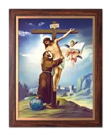 sw-franciszek-z-asyzu-ukrzyzowanie-jezusa-zloty-pasek-30-cm-x-40-cm
