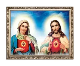 obraz-swiety-serce-maryi-i-serce-jezusa-rama-z-ornamentem-20-cm-x-25-cm