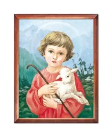 obraz-jezus-z-barankiem-rama-drewniana-20-cm-x-25-cm