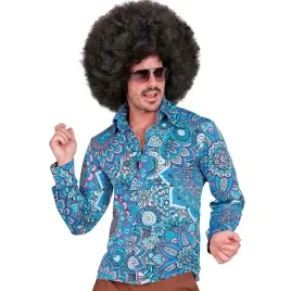 koszula-meska-niebieska-kwiaty-mandala-lata-70-hipis-s-m