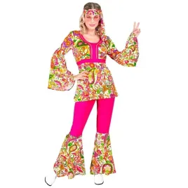 stroj-damski-groovy-rozowy-pacyfki-kwiaty-lata-70-hipiska-xxl