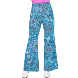 spodnie-damskie-disco-lata-70-te-niebieskie-kwiaty-l-xl