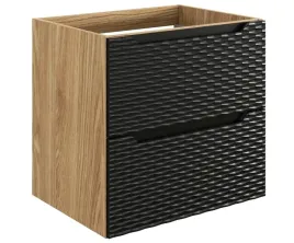 czarna-szafka-pod-umywalke-60-cm-dab-wiszaca-fronty-3d-2-szuflady-mdf