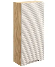 bezowa-szafka-lazienkowa-wiszaca-35-cm-1-drzwi-front-mdf-3d-maly-slupek