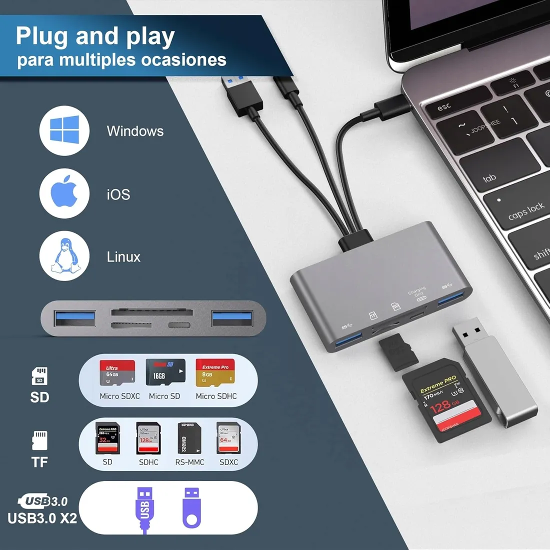 joopshee-czytnik-kart-sd-usb-usb-c-lightning-sd-micro-sd-2x-usb-usb-c-stan-nowy