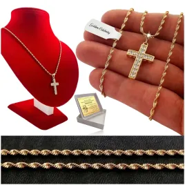 zloty-lancuszek-krzyzyk-18k-stal-chirurgiczna-na-prezent-grawer-gratis