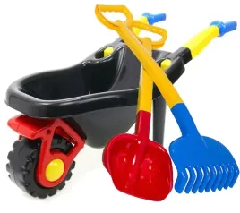 czarna-taczka-ogrodowa-dla-dzieci-do-piasku-74-cm-lopatka-grabki