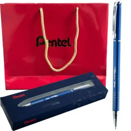 pentel-dlugopis-cienkopis-kulkowy-w-etui-slim-05-mm-niebieski-prezent-to