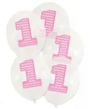 balony-lateksowe-przezroczyste-roza-cyfra-1-urodziny-roczek-5-szt-30-cm