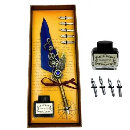 zestaw-do-kaligrafii-retro-z-piorem-gesim-vintage