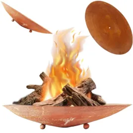 Zdjęcie produktu PALENISKO NA OGNISKO GRILL OGRODOWY STYLOWE "PORDZEWIENIE" 58cm