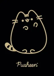 pusheen-gold-zeszyt-szkolny-a5-60-kartek-w-kratke-kotorozec-mix-1-sztuka