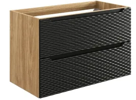 czarna-szafka-pod-umywalke-90-cm-dab-wiszaca-fronty-3d-2-szuflady-mdf