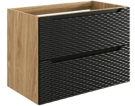 czarna-szafka-pod-umywalke-80-cm-dab-wiszaca-fronty-3d-2-szuflady-mdf