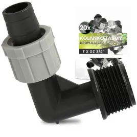 20x-kolanko-16-mmx3-4-gz-tasmy-kroplujacej-lacznik-zlacze-nawadniania