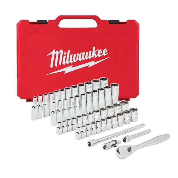Milwaukee Zestaw nasadek z grzechotka 1/4 50 elementów 4932464944