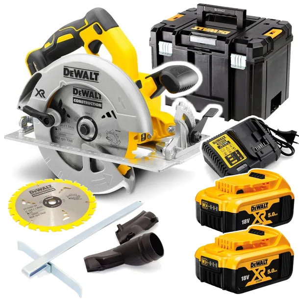 DeWalt DCS570P2 XR Bezszczotkowa Pilarka tarczowa PIŁA 18V 184mm 2x 5ah