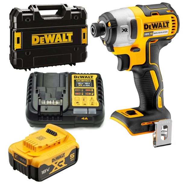 Zakrętarka udarowa DeWalt DCF887P1 1/4' 205Nm 18V 1x 5.0AH BRUSHLESS XR