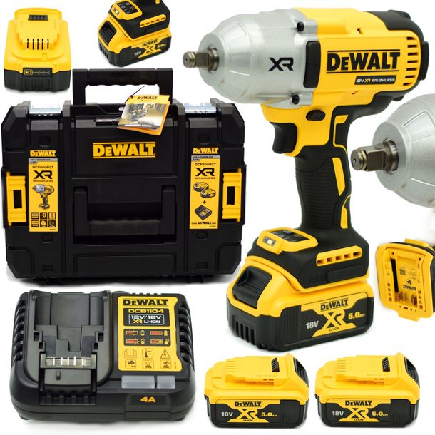 Akumulatorowy klucz udarowy DeWalt DCF900P2T 1/2" 1898Nm 18V Li-lon 2x5,0Ah