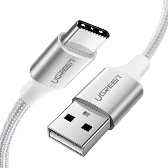 kabel-ugreen-us288-usb-do-usb-c-qc3-0-2m-bialy-konstrukcja-oplot
