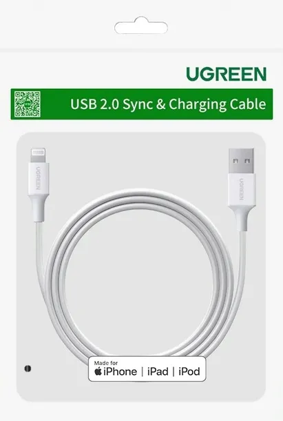 niklowany-kabel-lightning-ugreen-mfi-1m-us155-bialy-stan-nowy-zlacza-usb-apple-lightning