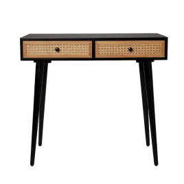 konsola-leona-czarny-mat-rattan-boho-stolik-z-2-szufladami-design-loft-chic