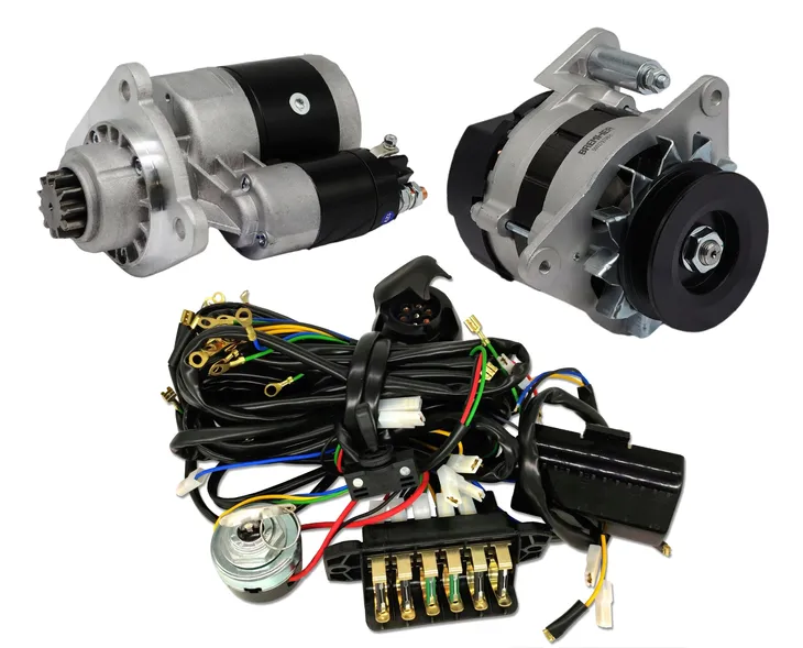 ZESTAW ROZRUSZNIK + ALTERNATOR 14V. 45A + INSTALACJA ELEKTR. URSUS C-330.