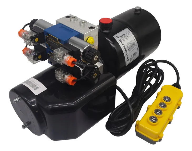 ZASILACZ AGREGAT HYDRAULICZNY 24V 2,2KW 2,5cm3 6L DWIE SEKCJE + PILOT