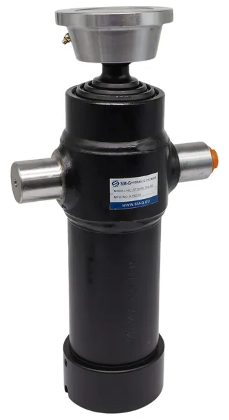 SIŁOWNIK HYDRAULICZNY WYWROTU PRZYCZEPY SKOK 700mm 70 cm 5 TON NISKI