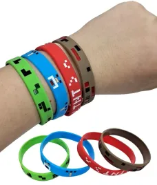 bransoletki-silikonowe-gumowe-opaski-przyjazni-minecraft-4-szt-kolory-mix