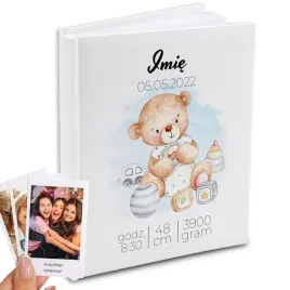 album-dla-dziecka-mis-maskotka-z-zabawkami-imie-bialy-z-kieszeniami-prezent