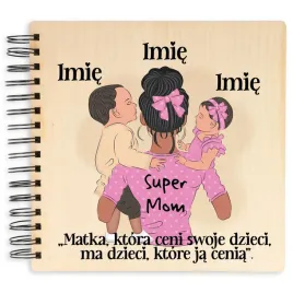 album-drewniany-prezent-super-mama-22x22cm-wzo