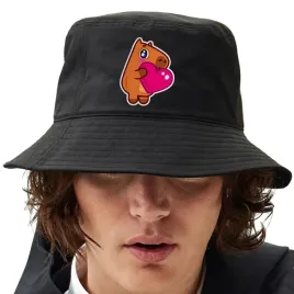 kapelusz-bucket-czarny-rybacki-kapibara-wzory