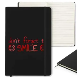 czarny-notes-w-linie-z-gumka-nie-zapomnij-o-usmiechu-blyszczace-wzory-red