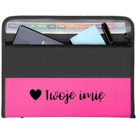 teczka-na-dokumenty-organizer-rozowa-a4-imie
