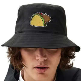 kapelusz-bucket-czarny-rybacki-kapibara-wzory