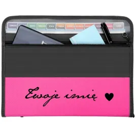 teczka-na-dokumenty-organizer-rozowa-a4-imie