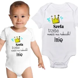 body-dzieciecie-biale-dla-szefa-twoje-imie-wz-56